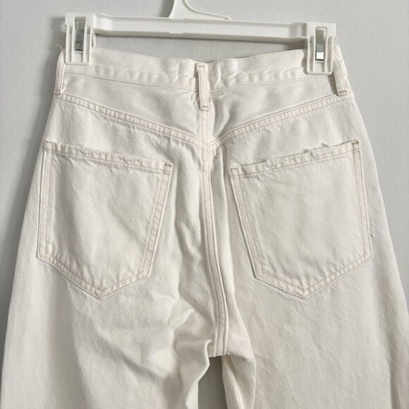 AGOLDE White Riley Distressed Jeans High Rise Cropped  Women’s Size 24 - Picture 8 of 9